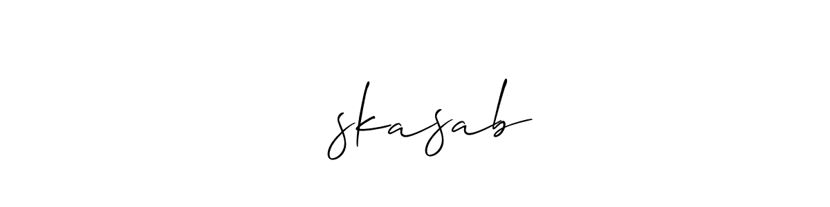 Use a signature maker to create a handwritten signature online. With this signature software, you can design (Allison_Script) your own signature for name चेskasab. चेskasab signature style 2 images and pictures png