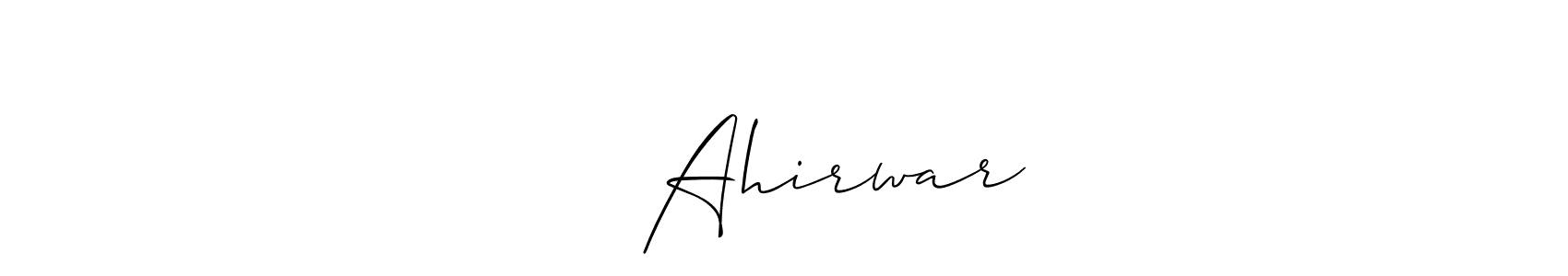 Design your own signature with our free online signature maker. With this signature software, you can create a handwritten (Allison_Script) signature for name देव Ahirwar. देव Ahirwar signature style 2 images and pictures png