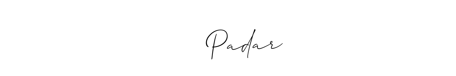 Make a beautiful signature design for name भूषण Padar. With this signature (Allison_Script) style, you can create a handwritten signature for free. भूषण Padar signature style 2 images and pictures png