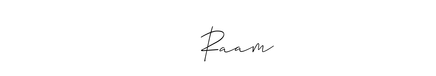 Use a signature maker to create a handwritten signature online. With this signature software, you can design (Allison_Script) your own signature for name मेरे Raam. मेरे Raam signature style 2 images and pictures png