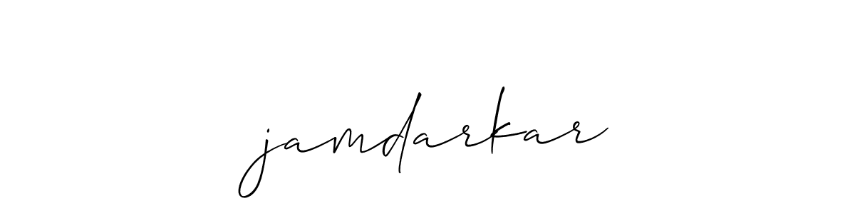 Use a signature maker to create a handwritten signature online. With this signature software, you can design (Allison_Script) your own signature for name मjamdarkar. मjamdarkar signature style 2 images and pictures png