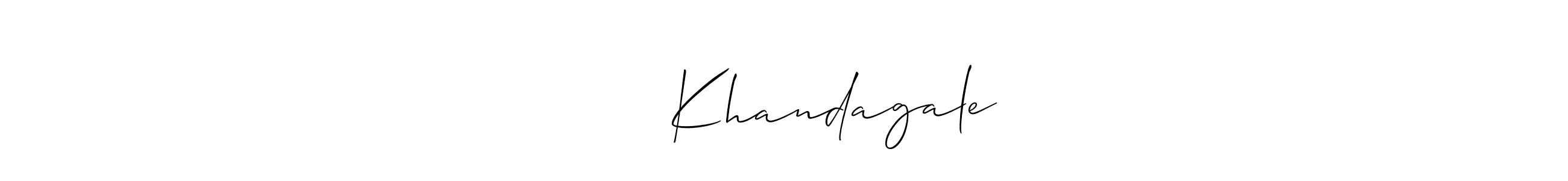 Create a beautiful signature design for name योगेश Khandagale. With this signature (Allison_Script) fonts, you can make a handwritten signature for free. योगेश Khandagale signature style 2 images and pictures png