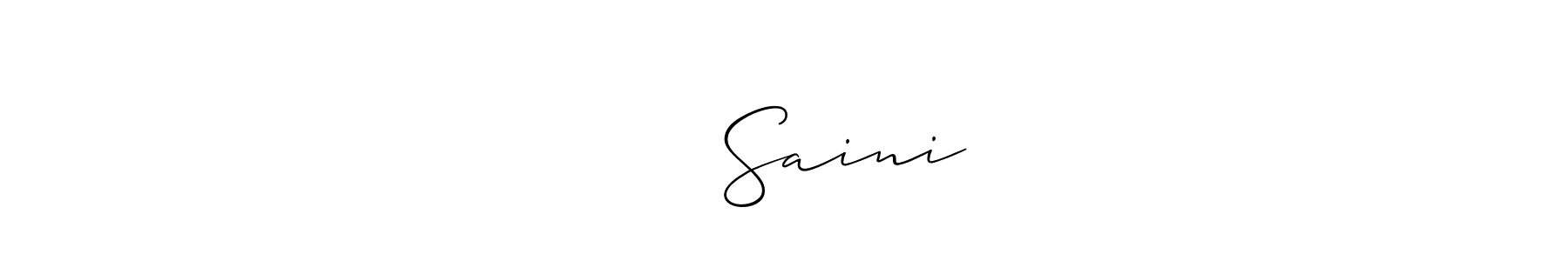 Make a beautiful signature design for name वरुण Saini. With this signature (Allison_Script) style, you can create a handwritten signature for free. वरुण Saini signature style 2 images and pictures png