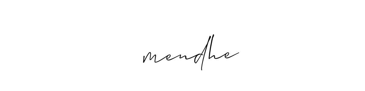 Create a beautiful signature design for name शुmendhe. With this signature (Allison_Script) fonts, you can make a handwritten signature for free. शुmendhe signature style 2 images and pictures png