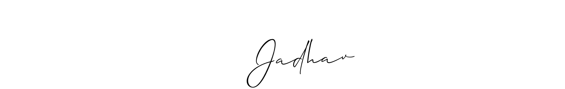 How to make सतिश Jadhav signature? Allison_Script is a professional autograph style. Create handwritten signature for सतिश Jadhav name. सतिश Jadhav signature style 2 images and pictures png