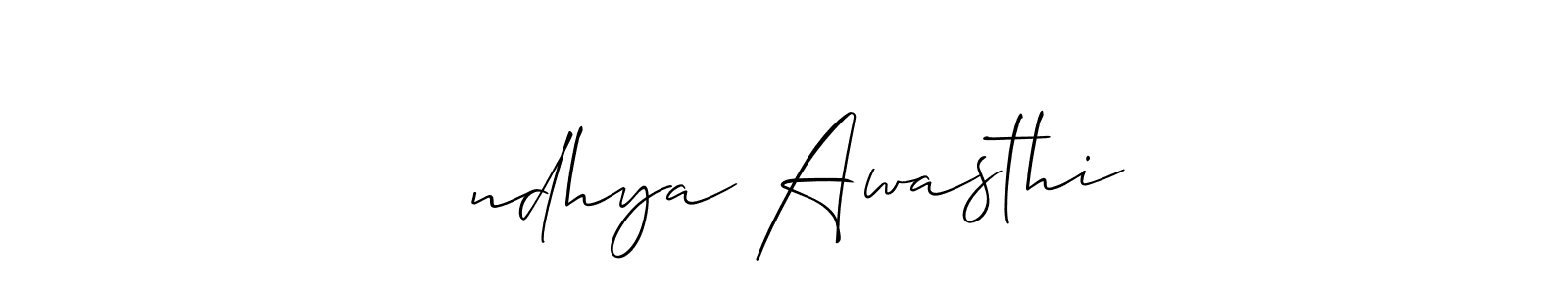 सndhya Awasthi stylish signature style. Best Handwritten Sign (Allison_Script) for my name. Handwritten Signature Collection Ideas for my name सndhya Awasthi. सndhya Awasthi signature style 2 images and pictures png