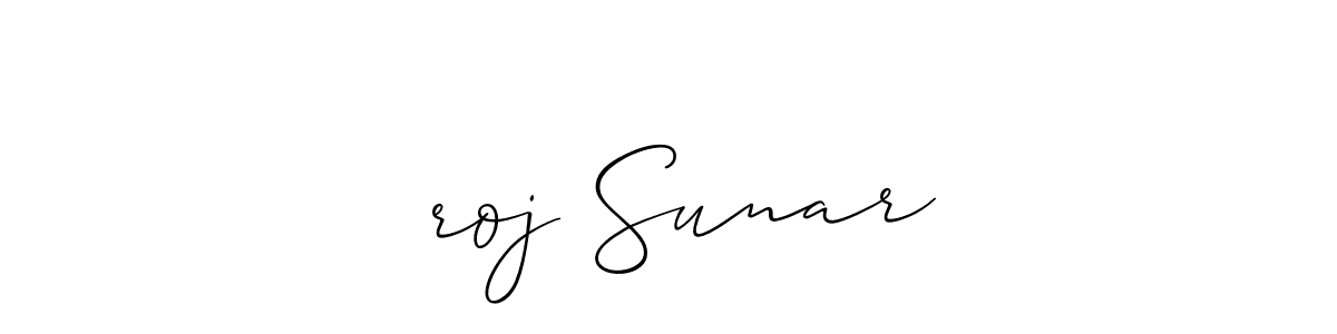 Create a beautiful signature design for name सroj Sunar. With this signature (Allison_Script) fonts, you can make a handwritten signature for free. सroj Sunar signature style 2 images and pictures png