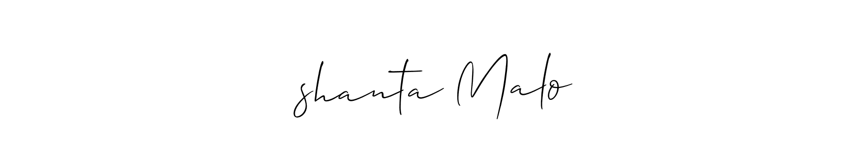 Use a signature maker to create a handwritten signature online. With this signature software, you can design (Allison_Script) your own signature for name সুshanta Malo. সুshanta Malo signature style 2 images and pictures png