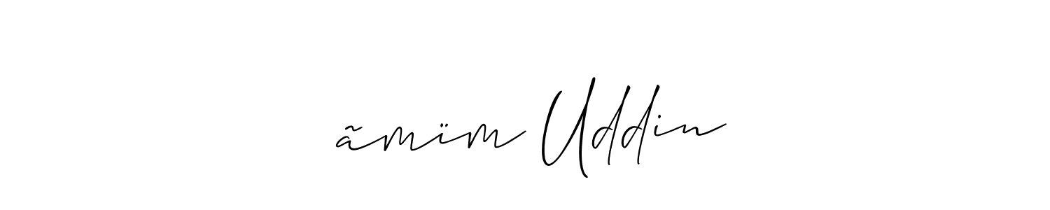 How to make ẞãmïm Uddin name signature. Use Allison_Script style for creating short signs online. This is the latest handwritten sign. ẞãmïm Uddin signature style 2 images and pictures png