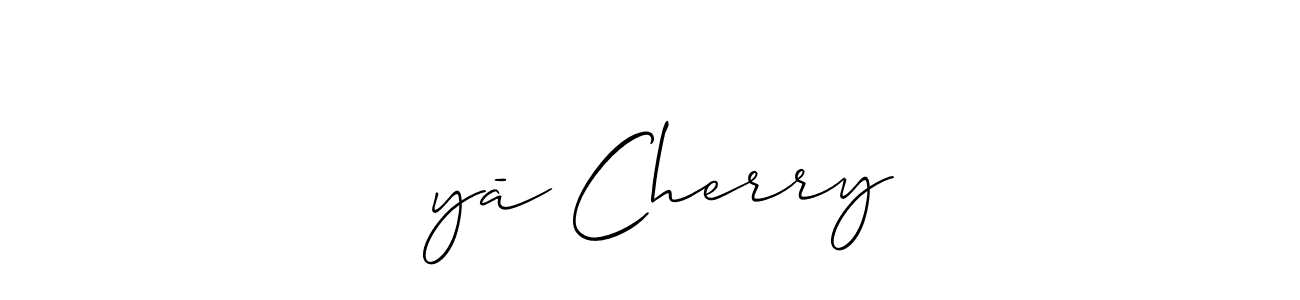 Allison_Script is a professional signature style that is perfect for those who want to add a touch of class to their signature. It is also a great choice for those who want to make their signature more unique. Get ẞyā Cherry name to fancy signature for free. ẞyā Cherry signature style 2 images and pictures png