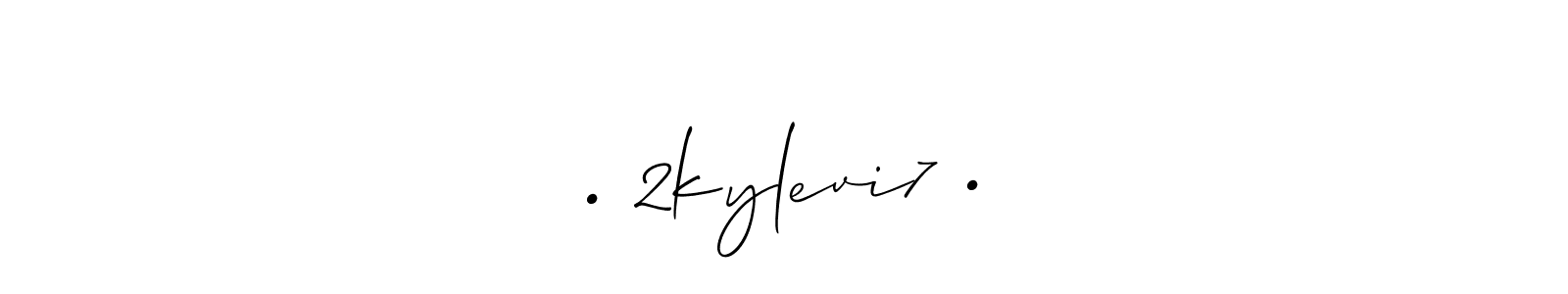 Design your own signature with our free online signature maker. With this signature software, you can create a handwritten (Allison_Script) signature for name • 2kylevi7 •. • 2kylevi7 • signature style 2 images and pictures png