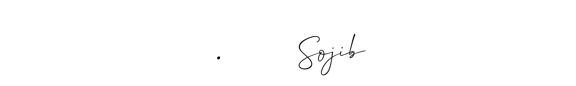 Allison_Script is a professional signature style that is perfect for those who want to add a touch of class to their signature. It is also a great choice for those who want to make their signature more unique. Get ™•         Sojib name to fancy signature for free. ™•         Sojib signature style 2 images and pictures png