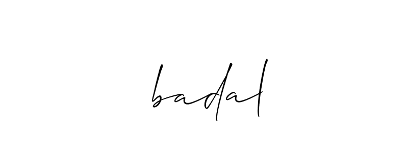 if you are searching for the best signature style for your name ★badal. so please give up your signature search. here we have designed multiple signature styles  using Allison_Script. ★badal signature style 2 images and pictures png