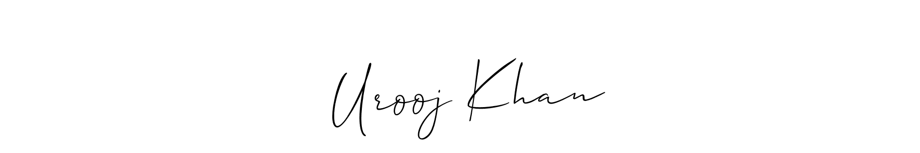 Create a beautiful signature design for name ♡ Urooj Khan ♡. With this signature (Allison_Script) fonts, you can make a handwritten signature for free. ♡ Urooj Khan ♡ signature style 2 images and pictures png