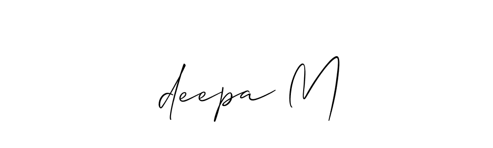 Also we have ✨deepa M name is the best signature style. Create professional handwritten signature collection using Allison_Script autograph style. ✨deepa M signature style 2 images and pictures png