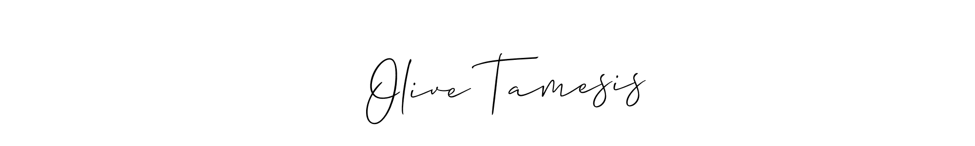 Once you've used our free online signature maker to create your best signature Allison_Script style, it's time to enjoy all of the benefits that ❤️ Olive Tamesis name signing documents. ❤️ Olive Tamesis signature style 2 images and pictures png