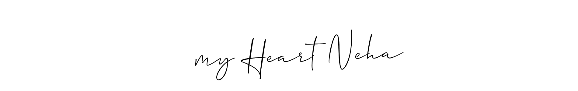 Allison_Script is a professional signature style that is perfect for those who want to add a touch of class to their signature. It is also a great choice for those who want to make their signature more unique. Get ❤️my Heart Neha name to fancy signature for free. ❤️my Heart Neha signature style 2 images and pictures png