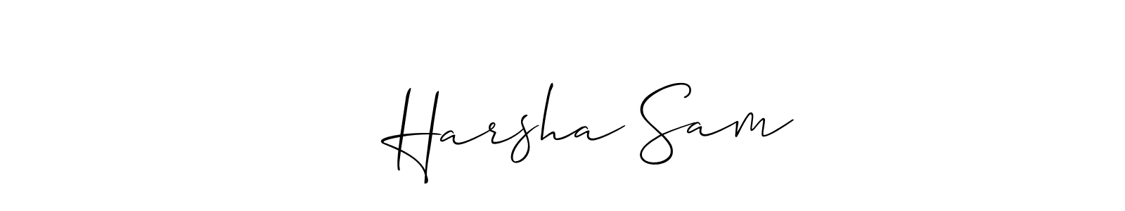 Also we have ➳͢ Harsha Sam name is the best signature style. Create professional handwritten signature collection using Allison_Script autograph style. ➳͢ Harsha Sam signature style 2 images and pictures png