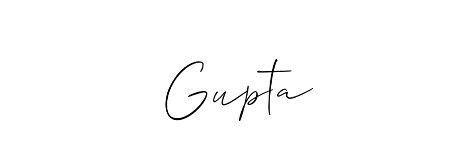 Allison_Script is a professional signature style that is perfect for those who want to add a touch of class to their signature. It is also a great choice for those who want to make their signature more unique. Get ⭐ Gupta name to fancy signature for free. ⭐ Gupta signature style 2 images and pictures png