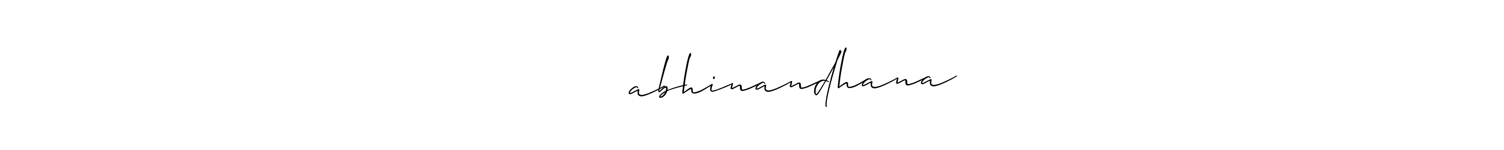 Use a signature maker to create a handwritten signature online. With this signature software, you can design (Allison_Script) your own signature for name ㅤㅤㅤㅤㅤㅤabhinandhana. ㅤㅤㅤㅤㅤㅤabhinandhana signature style 2 images and pictures png