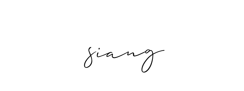Similarly Allison_Script is the best handwritten signature design. Signature creator online .You can use it as an online autograph creator for name 祥siang. 祥siang signature style 2 images and pictures png