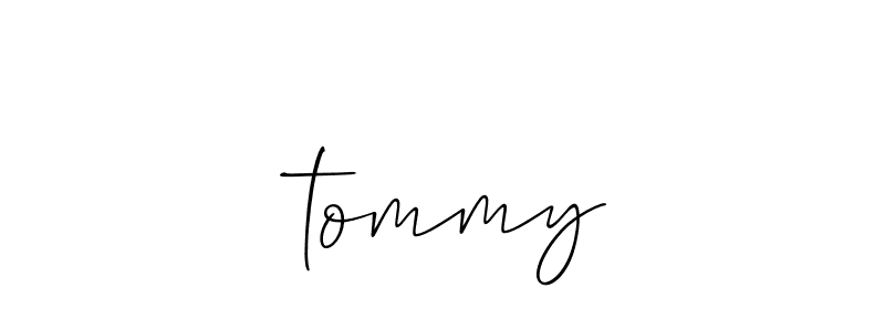 Create a beautiful signature design for name 邱tommy. With this signature (Allison_Script) fonts, you can make a handwritten signature for free. 邱tommy signature style 2 images and pictures png
