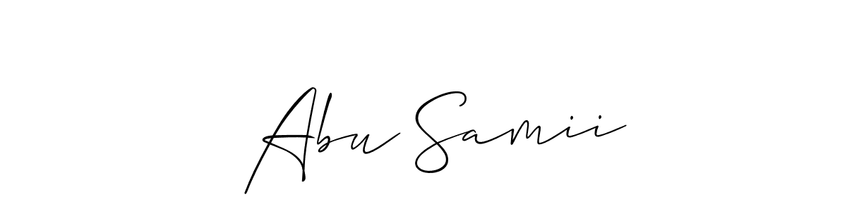 You should practise on your own different ways (Allison_Script) to write your name (  Abu Samii ) in signature. don't let someone else do it for you.   Abu Samii  signature style 2 images and pictures png