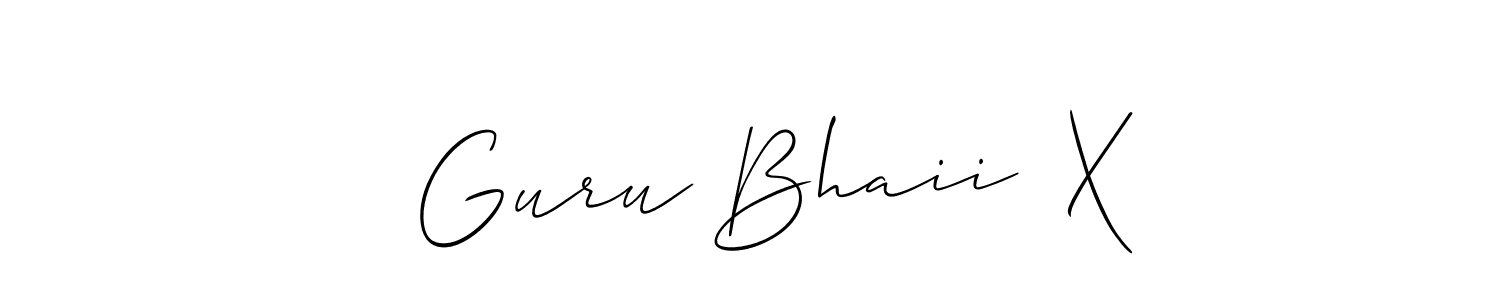 This is the best signature style for the   Guru Bhaii  X name. Also you like these signature font (Allison_Script). Mix name signature.   Guru Bhaii  X signature style 2 images and pictures png