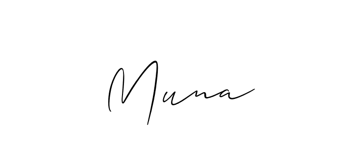 if you are searching for the best signature style for your name   Muna . so please give up your signature search. here we have designed multiple signature styles  using Allison_Script.   Muna  signature style 2 images and pictures png