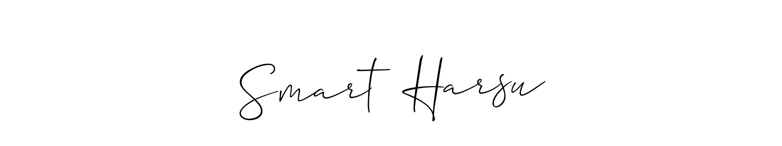 Make a beautiful signature design for name   Smart  Harsu  . With this signature (Allison_Script) style, you can create a handwritten signature for free.   Smart  Harsu   signature style 2 images and pictures png