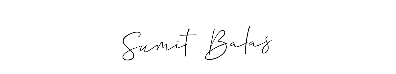 Make a short   Sumit  Balas   signature style. Manage your documents anywhere anytime using Allison_Script. Create and add eSignatures, submit forms, share and send files easily.   Sumit  Balas   signature style 2 images and pictures png