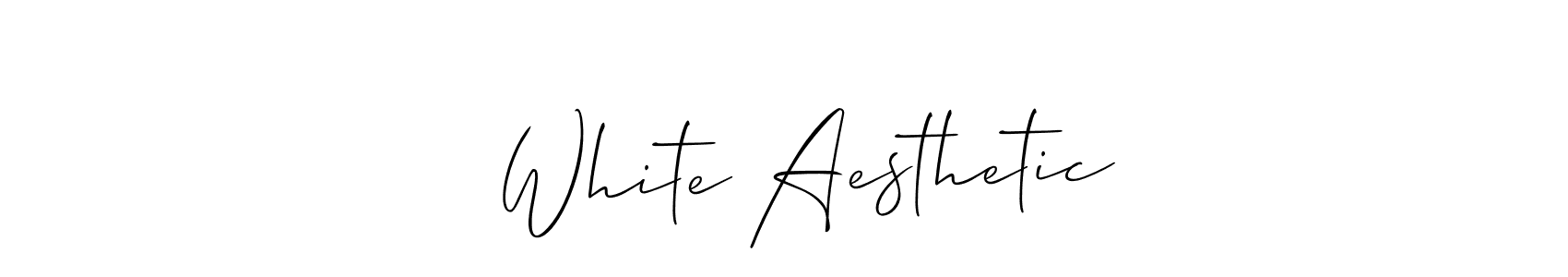 Make a beautiful signature design for name   White Aesthetic. Use this online signature maker to create a handwritten signature for free.   White Aesthetic signature style 2 images and pictures png