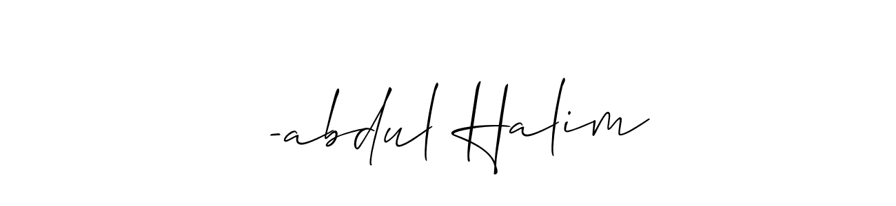 Use a signature maker to create a handwritten signature online. With this signature software, you can design (Allison_Script) your own signature for name  -abdul Halim.  -abdul Halim signature style 2 images and pictures png