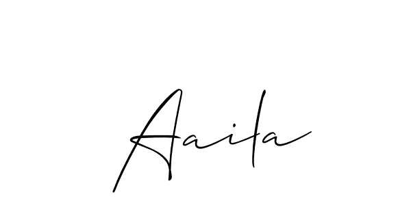 This is the best signature style for the  Aaila name. Also you like these signature font (Allison_Script). Mix name signature.  Aaila signature style 2 images and pictures png