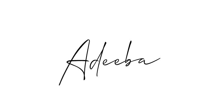 How to make  Adeeba name signature. Use Allison_Script style for creating short signs online. This is the latest handwritten sign.  Adeeba signature style 2 images and pictures png