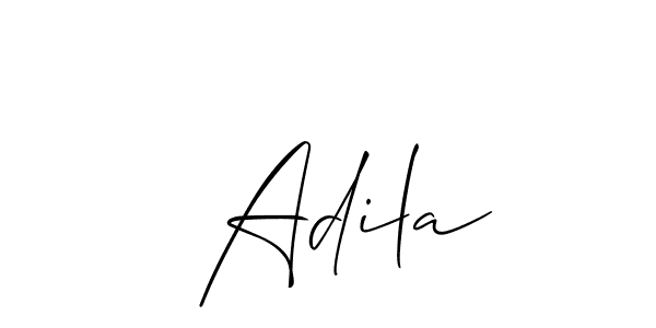You can use this online signature creator to create a handwritten signature for the name  Adila. This is the best online autograph maker.  Adila signature style 2 images and pictures png