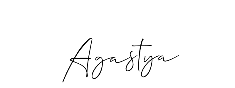 The best way (Allison_Script) to make a short signature is to pick only two or three words in your name. The name  Agastya include a total of six letters. For converting this name.  Agastya signature style 2 images and pictures png