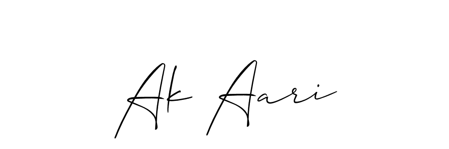 This is the best signature style for the  Ak Aari  name. Also you like these signature font (Allison_Script). Mix name signature.  Ak Aari  signature style 2 images and pictures png