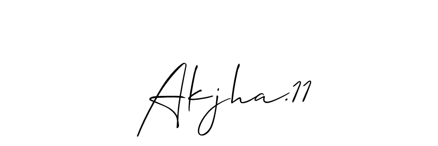 It looks lik you need a new signature style for name  Akjha.11. Design unique handwritten (Allison_Script) signature with our free signature maker in just a few clicks.  Akjha.11 signature style 2 images and pictures png