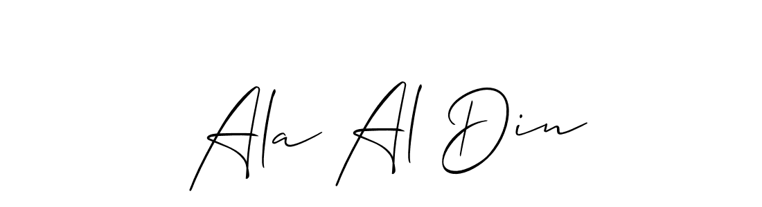 Allison_Script is a professional signature style that is perfect for those who want to add a touch of class to their signature. It is also a great choice for those who want to make their signature more unique. Get  Ala Al Din name to fancy signature for free.  Ala Al Din signature style 2 images and pictures png