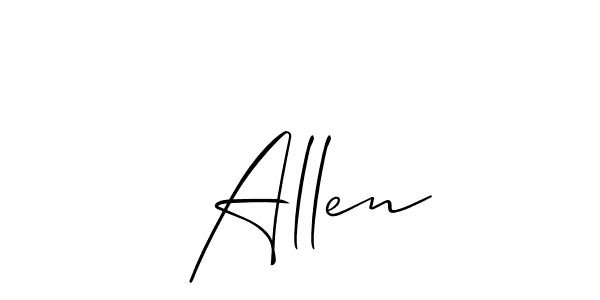 Create a beautiful signature design for name  Allen. With this signature (Allison_Script) fonts, you can make a handwritten signature for free.  Allen signature style 2 images and pictures png