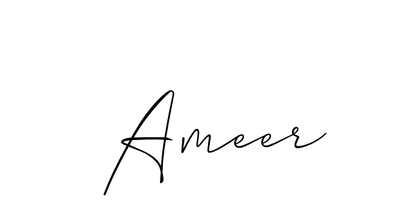 Also we have  Ameer name is the best signature style. Create professional handwritten signature collection using Allison_Script autograph style.  Ameer signature style 2 images and pictures png