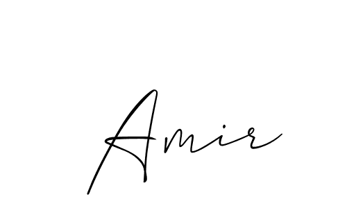 Use a signature maker to create a handwritten signature online. With this signature software, you can design (Allison_Script) your own signature for name  Amir.  Amir signature style 2 images and pictures png