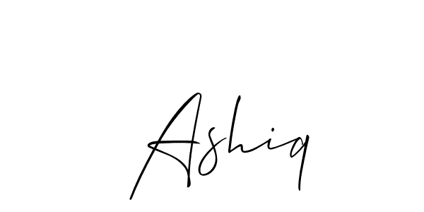 Similarly Allison_Script is the best handwritten signature design. Signature creator online .You can use it as an online autograph creator for name  Ashiq.  Ashiq signature style 2 images and pictures png