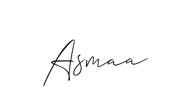 Make a beautiful signature design for name  Asmaa. With this signature (Allison_Script) style, you can create a handwritten signature for free.  Asmaa signature style 2 images and pictures png