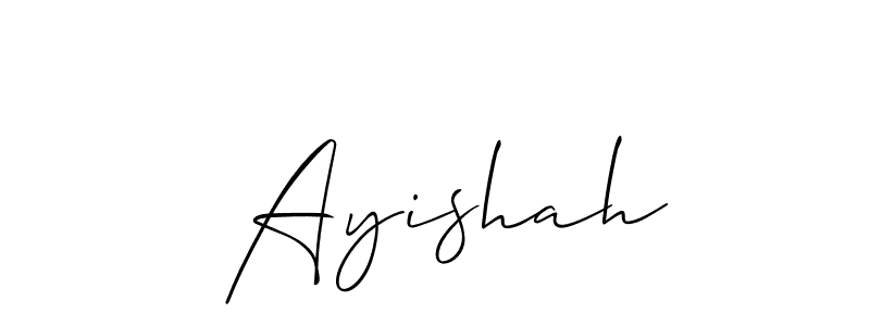 Best and Professional Signature Style for  Ayishah. Allison_Script Best Signature Style Collection.  Ayishah signature style 2 images and pictures png