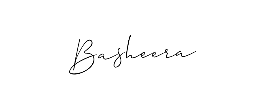 The best way (Allison_Script) to make a short signature is to pick only two or three words in your name. The name  Basheera include a total of six letters. For converting this name.  Basheera signature style 2 images and pictures png