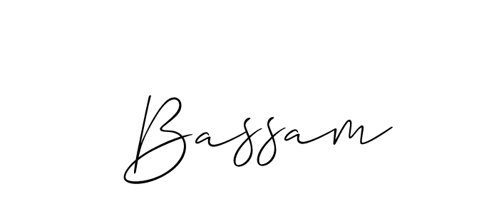 How to make  Bassam name signature. Use Allison_Script style for creating short signs online. This is the latest handwritten sign.  Bassam signature style 2 images and pictures png