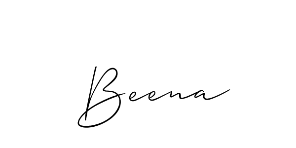 It looks lik you need a new signature style for name  Beena. Design unique handwritten (Allison_Script) signature with our free signature maker in just a few clicks.  Beena signature style 2 images and pictures png