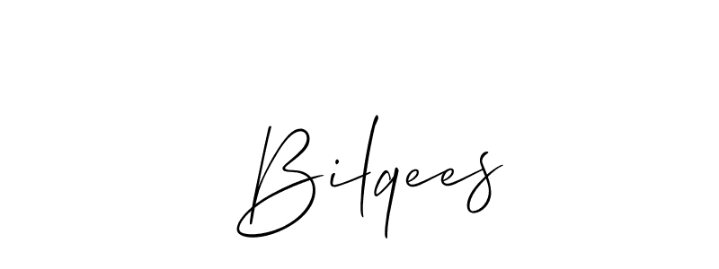 How to Draw  Bilqees signature style? Allison_Script is a latest design signature styles for name  Bilqees.  Bilqees signature style 2 images and pictures png